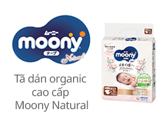 T&atilde; d&aacute;n organic cao cấp Moony Natural