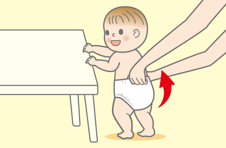 C&aacute;ch thay t&atilde; quần Moony - Mặt trước