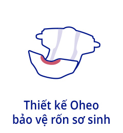 Thiết kế Oheo bảo vệ rốn sơ sinh