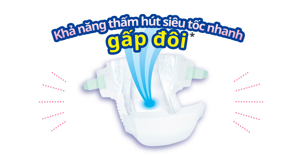 T&atilde; Moony size L khả năng thấm h&uacute;t gấp đ&ocirc;i