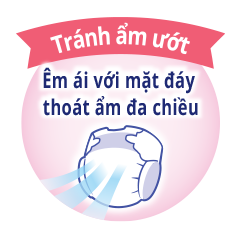 Bỉm d&aacute;n Moony size S tr&aacute;nh ẩm ướt