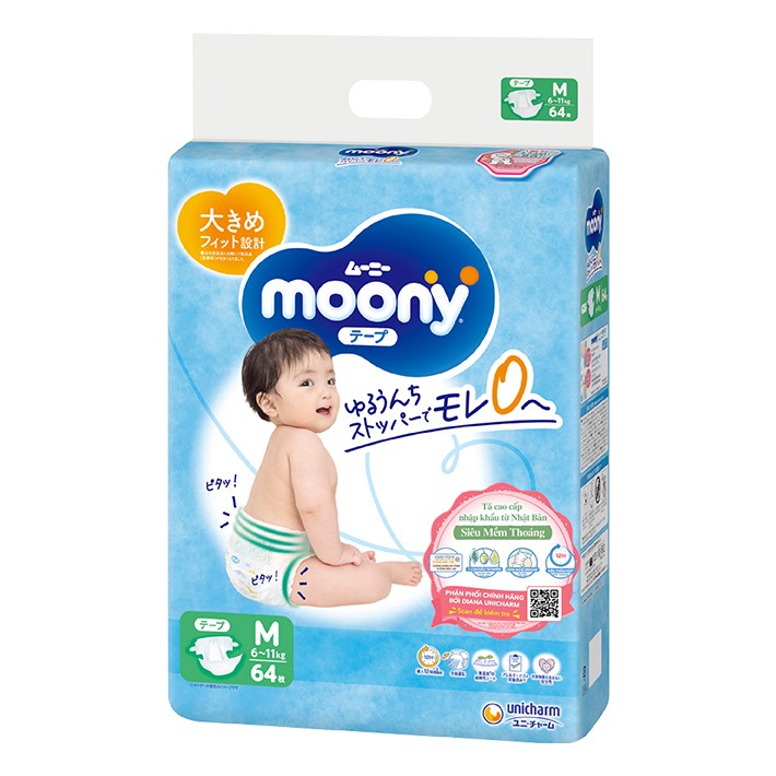 Moony Blue t&atilde; d&aacute;n Cỡ M