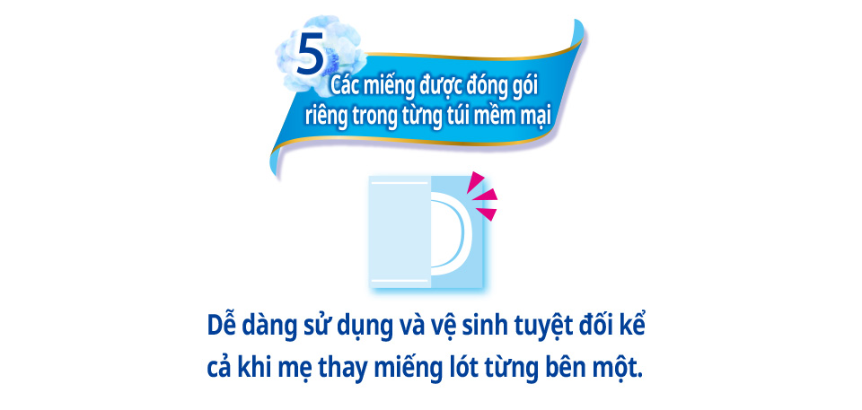 5.C&aacute;c miếng được đ&oacute;ng g&oacute;i ri&ecirc;ng trong từng t&uacute;i mềm mại