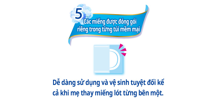 5.C&aacute;c miếng được đ&oacute;ng g&oacute;i ri&ecirc;ng trong từng t&uacute;i mềm mại