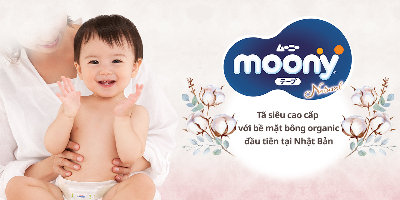 Moony Natural T&atilde; d&aacute;n Cỡ L