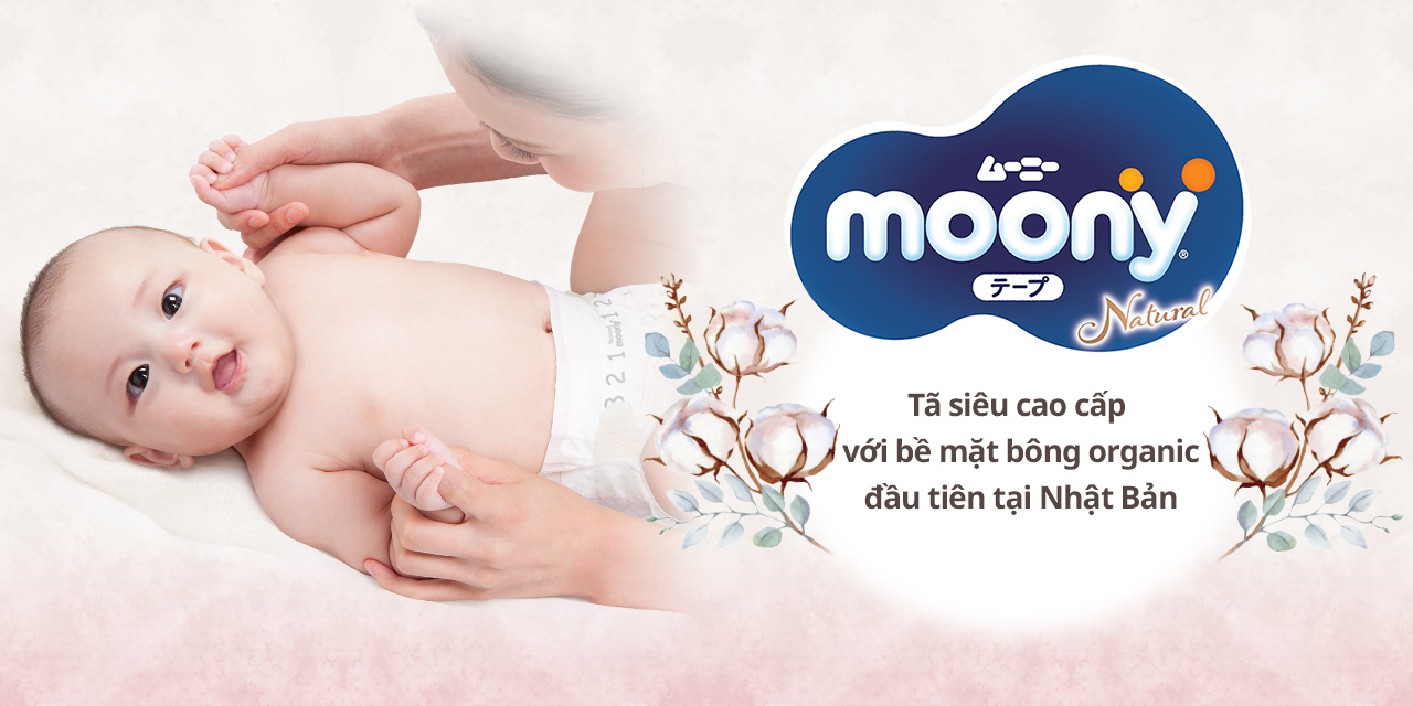 Moony Natural T&atilde; d&aacute;n Cỡ S